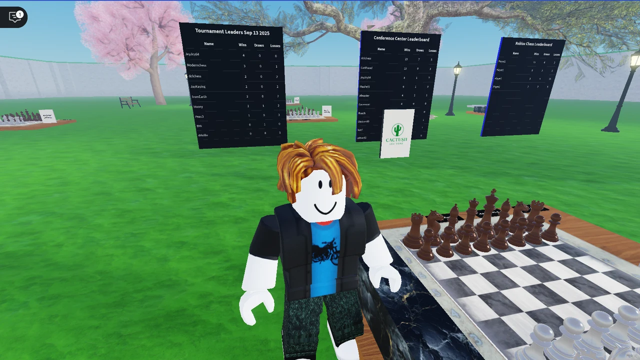 Branded interactive ChessLand in Roblox