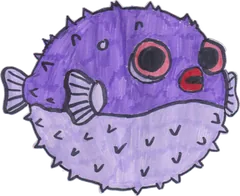 Child's drawing of a sea creature — RADAR Kids lagoon
